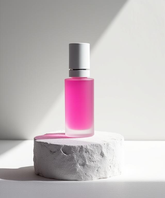 Premium organic serum in a minimalist glass bottle